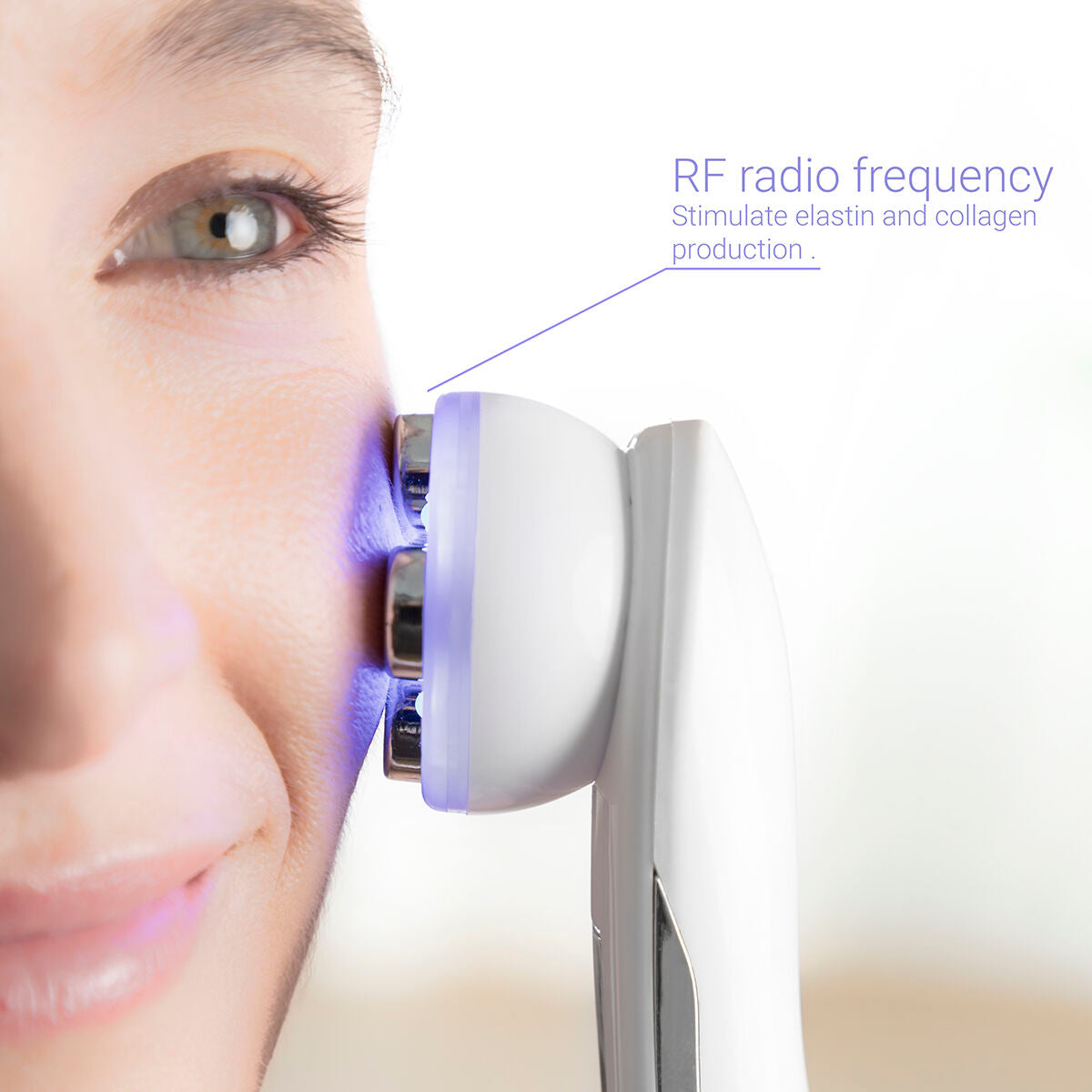 Innovagoods Masseur Facial Avec Radiofréquence, Photothérapie Et Électrostimulation Wace Innovagoods
