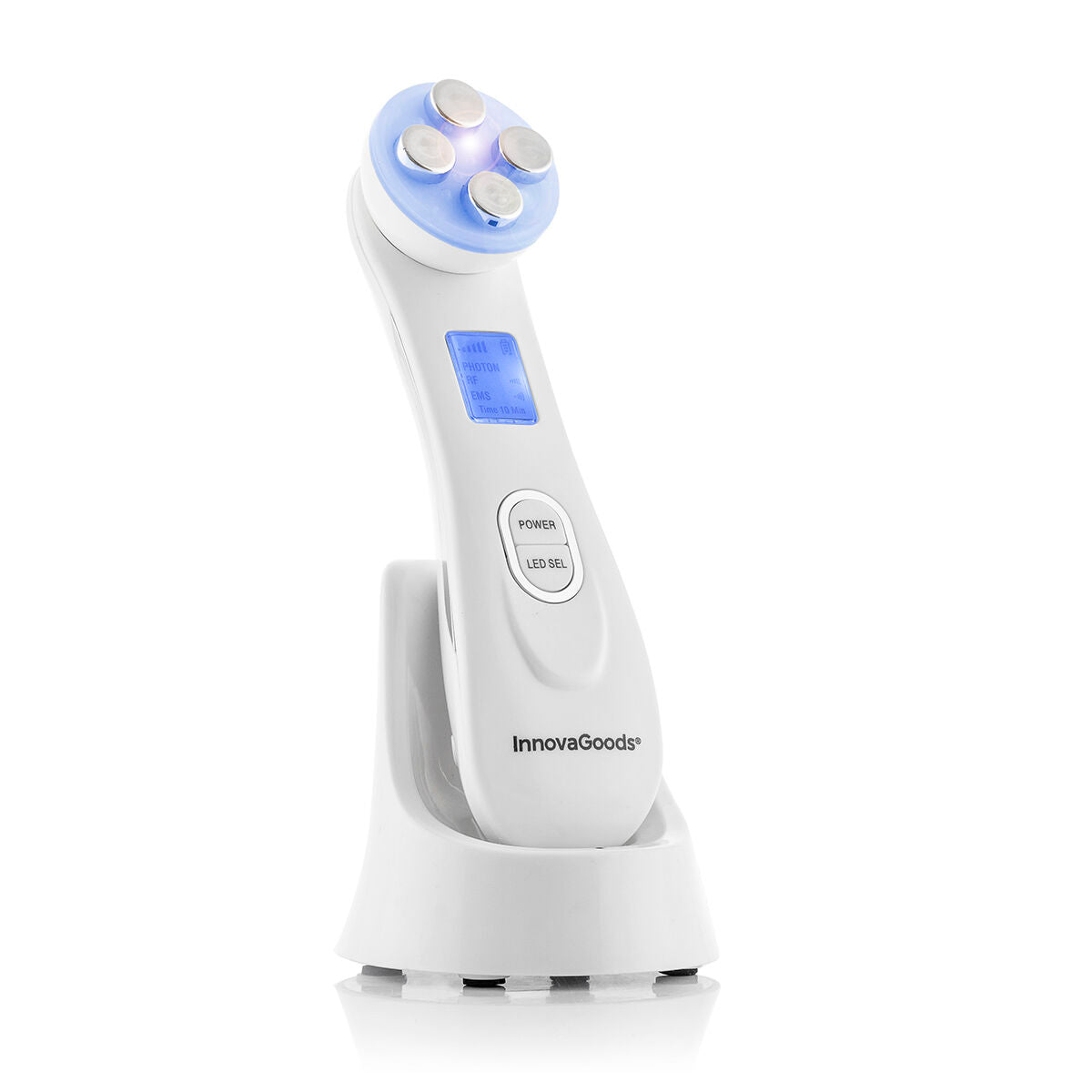 Innovagoods Masseur Facial Avec Radiofréquence, Photothérapie Et Électrostimulation Wace Innovagoods