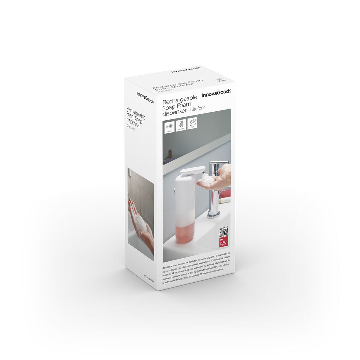 Innovagoods Distributeur Automatique Rechargeable De Savon Moussant Bitefom Innovagoods